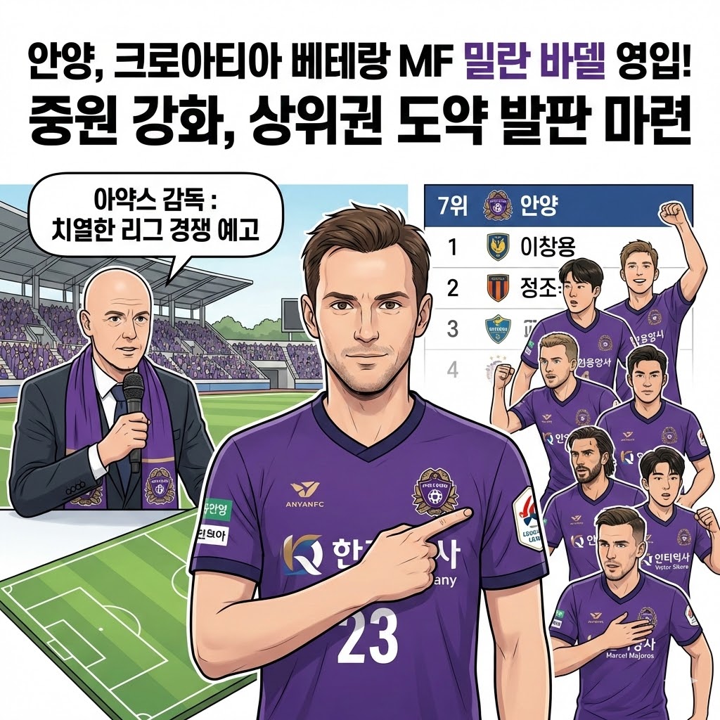 안양, 크로아티아 특급 미드필더 바델 영입!